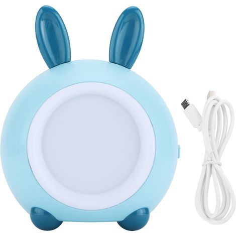 USB Night Light Cartoon Vertical Table Lamp for Cabinet Bedroom Bedside Decoration Home DeskXY010T Blue Rabbit (1/5)