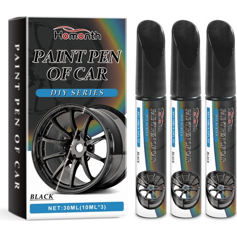 Stylo retouche rayures jantes noires auto Réparation éraflures carrosserie nettoyage