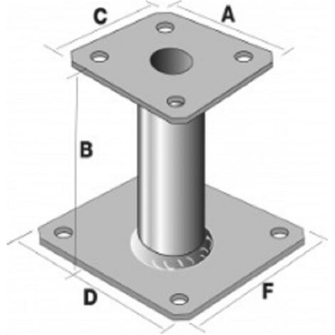 Fester Pfostenfuß SIMPSON - A100xB150xC100xD130xF130mm - PPA150 (1/4)