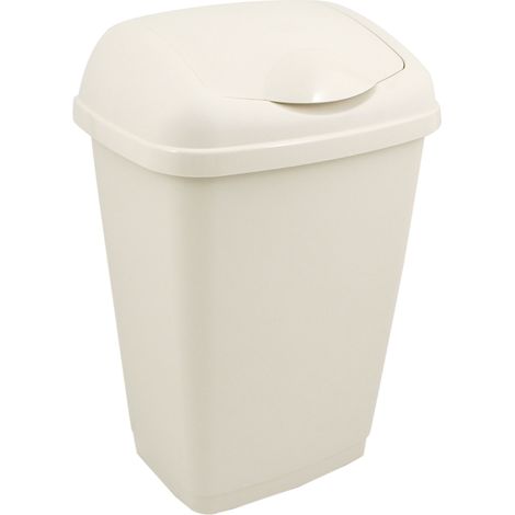 Poubelle Blanche en Plastique, 50L ( Prix pour 1 )