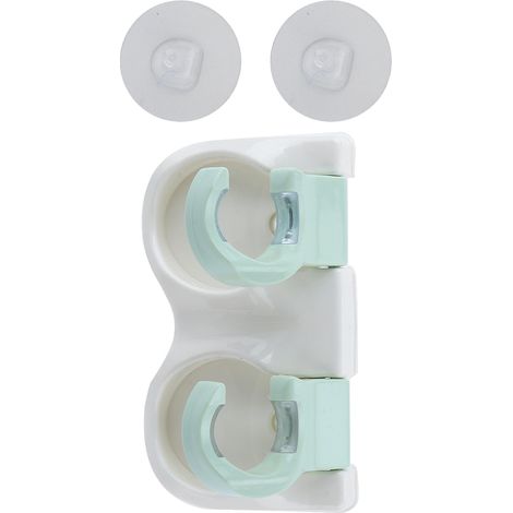 Crochet Adhésif Sans Trace - Support Mural Pour Balai Et Serviette - Surface Lisse Salle De Bain Cuisine - Lot De 1 Vert (1/5)