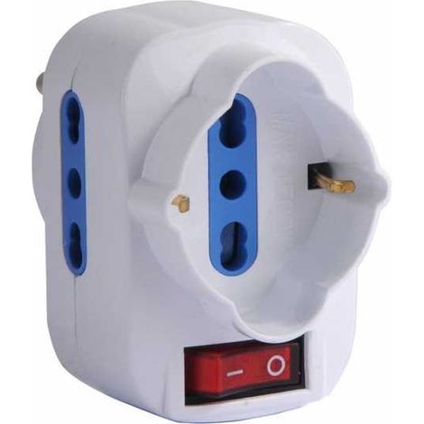 Adattatore Triplo Girevole Bianco Bl Syntesy 06615