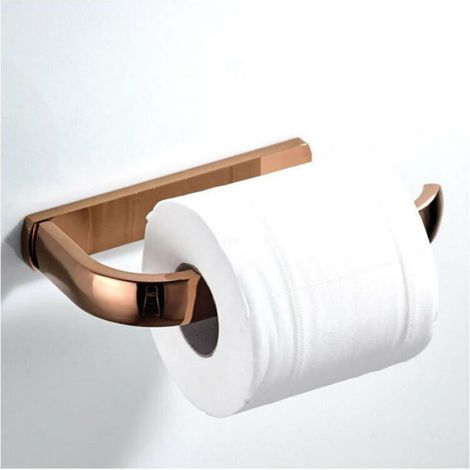 Porte Rouleau Papier Toilette Cuivre, Antirouille, Installation Murale 19x9cm, Accessoire Salle de Bain (1/5)