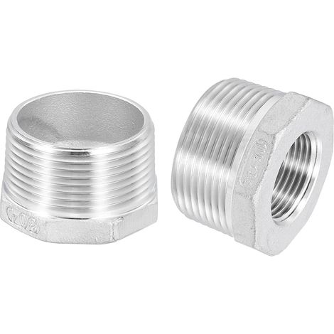 5Pcs 3/4" Mâle à 1/4" Femelle NPT 304 Acier Inoxydable Réducteur Hex Bushing, Adapter Raccord pour systèmes industriels, pétrole/gaz, eau, HVAC et plomberie - 1-1/4" Male to Female (1/5)