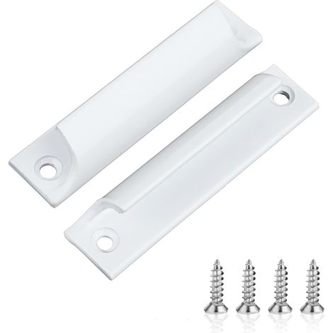Juego de 2 manijas para puertas de balcón exteriores de aleación de aluminio con tornillos de acero inoxidable - Manija para puerta de patio - Manija para puerta exterior - Manija para herrajes