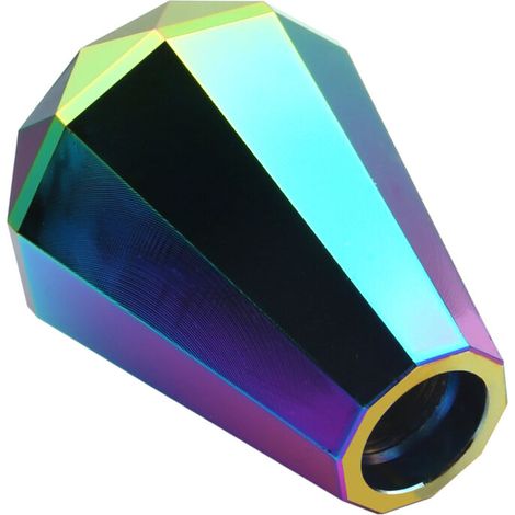 Jeffergarden Pommeau de levier de vitesse manuel universel en forme de diamant, adapté à la transmission de voiture et à la transmission automatique, sans bouton de verrouillage (1/5)