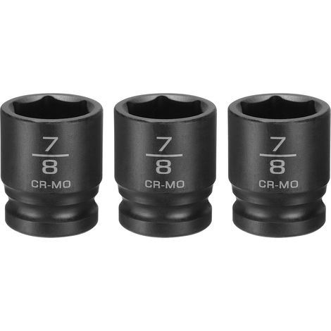 3Pcs Douille À Choc 7/8" Douille 1/2" Entraînement Carré 38mm L (1/5)