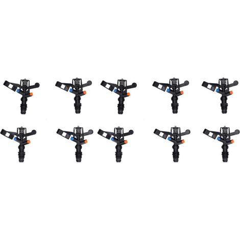Lot de 10 épandeurs à bascule à filetage mâle G1/2, rotation à 360°, pour accessoires de jardin.-AquaForge (1/5)