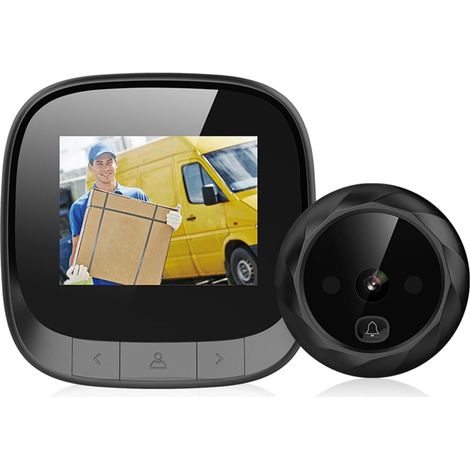 Caméra de sécurité sans fil avec sonnette vidéo Écran LCD visionneuse de porte électronique cloche porte de nuit judas caméra enregistrement Photo caméra de porte numérique sonnette intelligente Insta (1/5)