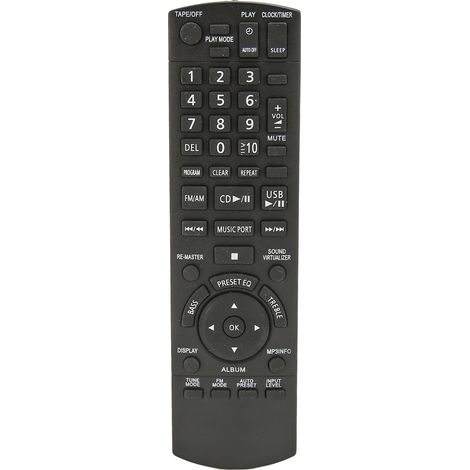 Télécommande de Remplacement Légère ABS pour Système Audio, Lecteur CD et Cassette (1/5)