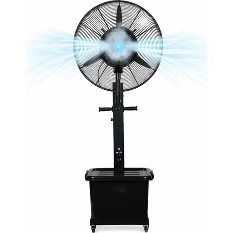 Ventilatore Nebulizzatore Raffrescatore 66 cm con Tanica 41L, 3 Velocità, Altezza 175 cm, 260W 220V