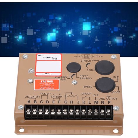 Elektronischer Drehzahlregler ESD5520E, Leerlaufregler mit Sanftanlauf für Dieselgeneratoren, 12 V/24 V DC (1/5)