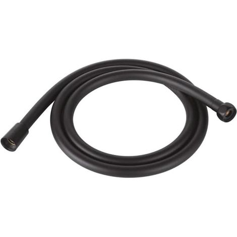 Tuyau de douche en PVC de 2 m, noir, renforcé, pour douchette et installation dans la salle de bain.-AquaForge (1/5)