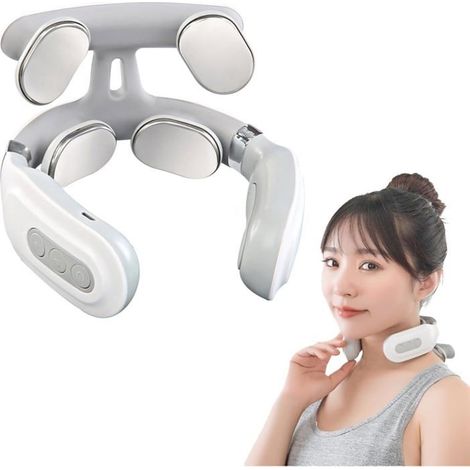 Masseur de cou Intelligent Multifonction, Masseur de La Colonne Cervicale cou, Masseur de Nuque Portable Sans fil, 8 modes (1/5)