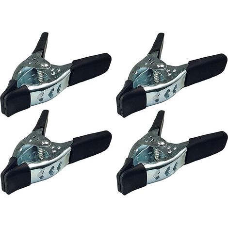 Lot de 8 pinces à ressort de 15,2 cm de large en métal à ressort super résistant noir – ouverture de mâchoire de 6,3 cm.