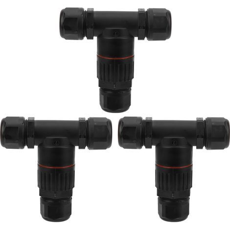 3-poliger, wasserdichter IP68-Steckverbinder – T-förmiger Industrie-Außenanschluss (1/5)