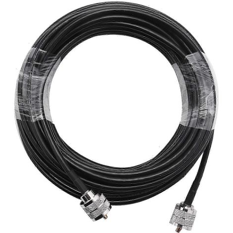 Câble d'antenne radio CB UHF DB mâle-mâle à faibles pertes, 15 m, 50 ohms, WHBYV
