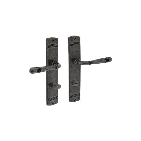 Langschildschildgarnitur Helena Zamak F77 Grau WC 72mm DIN L/R INTERSTEEL (1/2)
