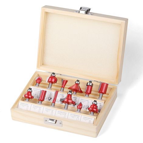 Set di frese per legno - Elevata efficienza di taglio con custodia per legno massello (1/5)