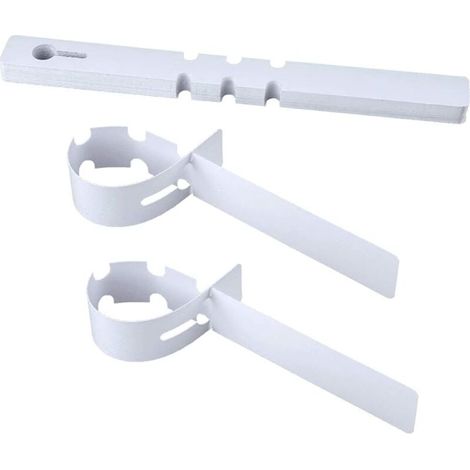 100PCS Étiquettes d'arbres en plastique Étiquettes de plantes réglables 20x2cm Enrouler autour de marqueurs de jardin suspendus (Blanc)
