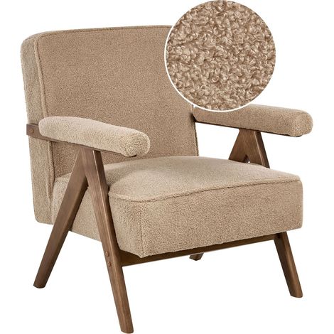 Armchair EVJE Boucle Sand Beige