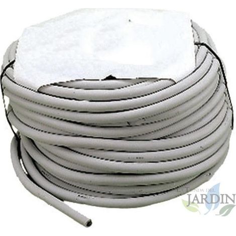 Tuyau flexible blanc 8 x 14 mm, 50 mètres, pour le raccordement aux fontaines à eau