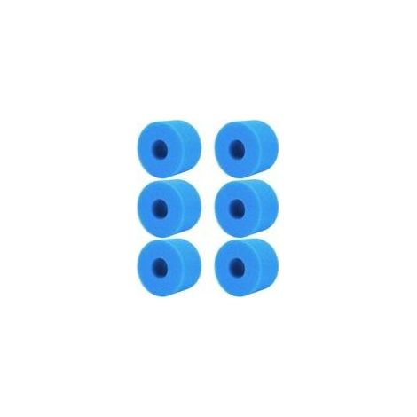 Fltre Spa, Cartouche Filtre Piscine,Cartouche filtrante en éponge Anti Obstruction, Tube d'éponge filtrante 108x40x73 mm (Lot de 6 pièces) — Éponge filtrante Haute efficacité pour piscines. (1/5)