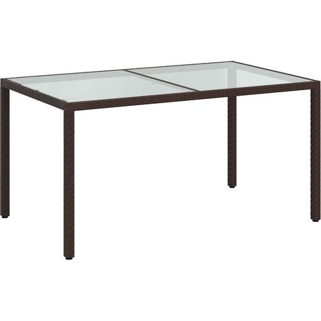 Maison Exclusive - Gartentisch 150x90x75 cm Gehärtetes Glas Poly