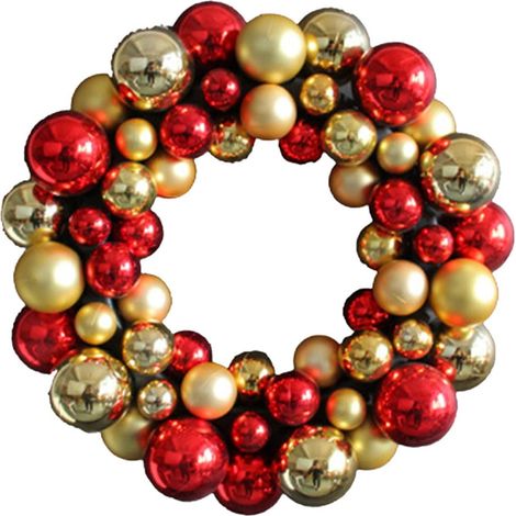 Guirlande Murale - Guirlande Porte - Couronne Fenêtre - Décoration Fête Noël - 35 cm - Plastique - 1 Pièce (1/4)
