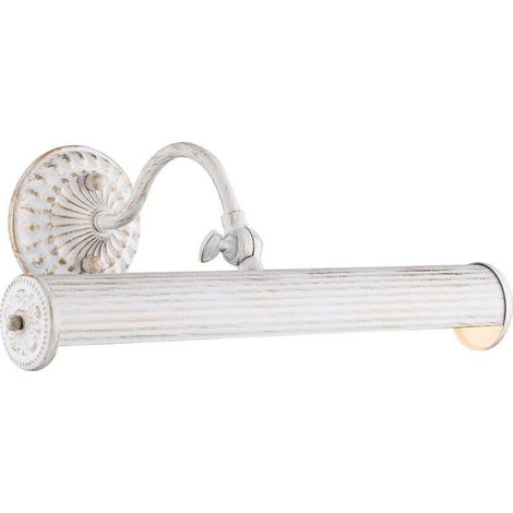 Picasso Applique murale rétroéclairage E14x2 25W métal blanc 44,5cm IP20 moderne (1/4)