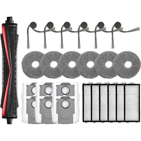 Accessoires pour la machine de nettoyage d'espace Saros Z70/g30 : brosse latérale principale anti-emmêlement, filtre et serpillière.ozo-AquaForge (1/2)