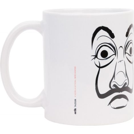 Grupo Erik la Casa di Carta, Bella Ciao Tazza da colazione in ceramica. Ideale per il tuo caffe o te, Bianca (1/5)