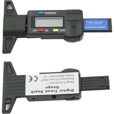 Jauge de Profondeur , Numérique de Pneu-Jauge pour Moto, Voiture 2pcs (1/4)