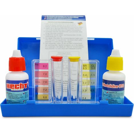 Hecht 060601 Kit de test pour piscine (Chlore/ bandelettes de test pH) env. 50 tests (1/5)