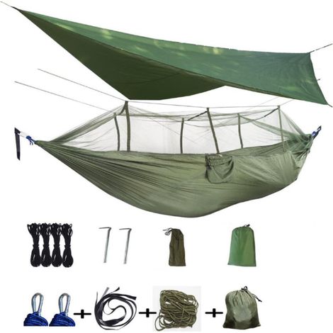 260140cm Hamac Moustiquaire – Filet de camping robuste Maille de protection imperméable pour la randonnée, les voyages, la pêche, le jardin, la terrasse (1/5)