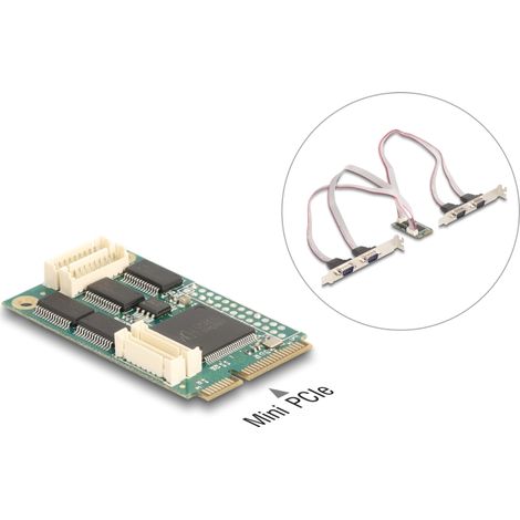 Delock Mini PCIe I / O PCIe tamaÃ±o completo 4 x Seriell RS-232