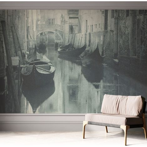 Fotomurale adesivo - parete decorativa - decorazione casa - stile moderno parete - Vecchio canale 312x219 cm (1/5)