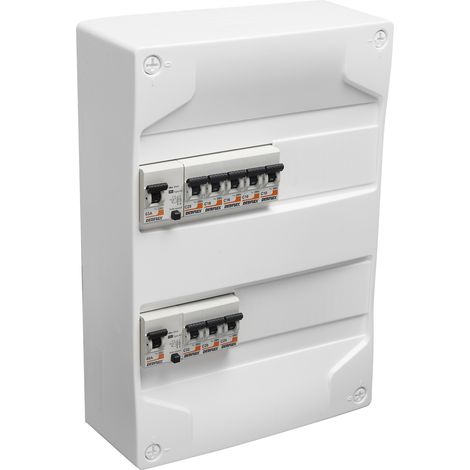 DEBFLEX - Coffret pré-équipé 2 Rangées 1xID 40A type A, 1xID 63A type AC, 2x10A, - 707648