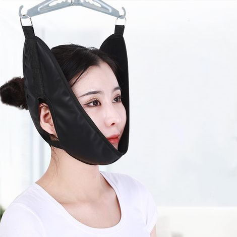 Ceinture de Traction Cervicale pour le Soulagement des Douleurs au Cou - Adulte - Noir - Appareil Orthopédique (1/2)
