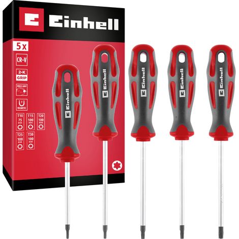 Einhell Universal, Werkstatt Schraubendreher-Set Größe (Schraubendreher) T 10, T 15, T 20, T 25, T (1/5)