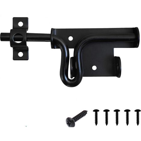 CSPARKV Pestillo de puerta resistente con manija - Perno deslizante para puertas de madera, interruptor de doble cara con candado - 6 pulgadas, pestillo de puerta exterior para cobertizo, granero, pat