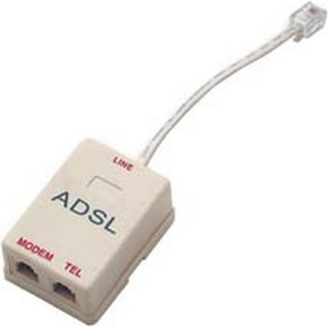 1PZ COMMUTATORE TELEFONICO 2 USCITE PLUG 6/2C PER LINEA ADSL