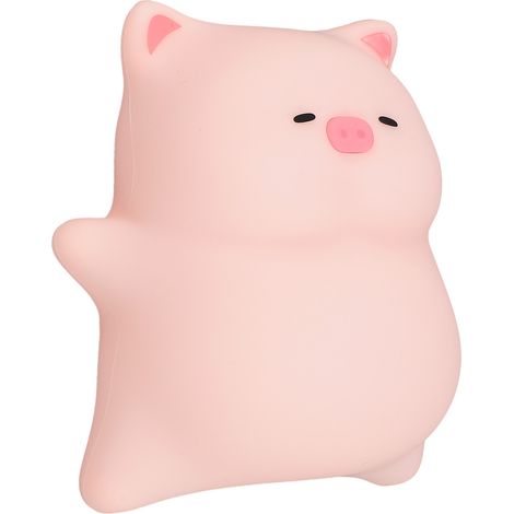 Veilleuse cochon silicone LED 3000K tamisable rechargeable bébé lampe petit porcelet chambre enfant déco maison câlin (1/5)