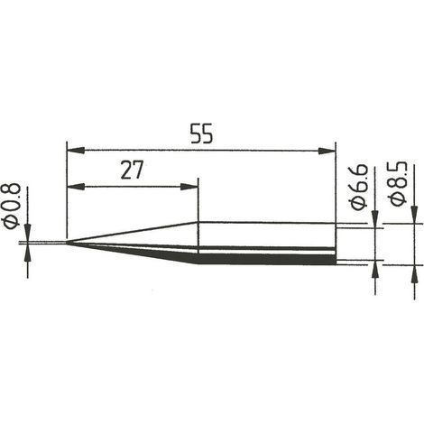 Ersa 842 SD Panne de fer à souder forme de crayon, rallongée Taille de la panne 0.8 mm Contenu 1 pc(s)