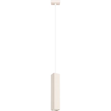 Lámpara colgante RAYO 1 beige aluminio 1xGU10 8cm Sollux (1/5)