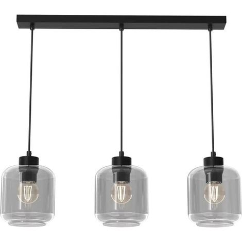[NEUWERTIG] B-Ware Eko-Light Hängeleuchte Sombra Hängelampe Deckenlampe rauch dreiflammig länglich (1/2)