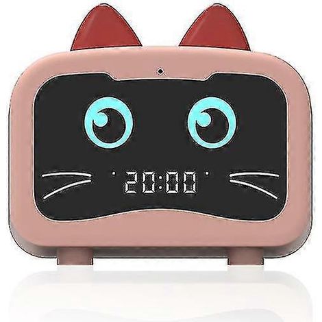 Bluetooth-Lautsprecher mit Radio, multifunktional, LED, wiederaufladbar, guter Klang, pinke Katze