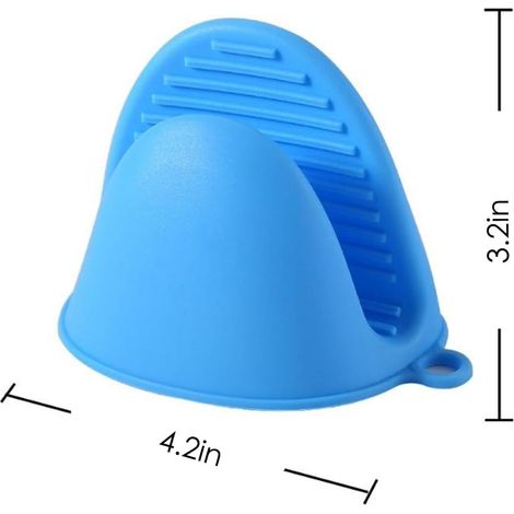 Mini-Ofenhandschuhe aus Silikon, 6er-Pack (3 Paar) – Schadstofffreie und hitzebeständige Küchenhandschuhe, ideal zum Grillen, für Pizza und Heißluftfritteusen. Leicht, rutschfest, kompakt und spülmasc (1/3)