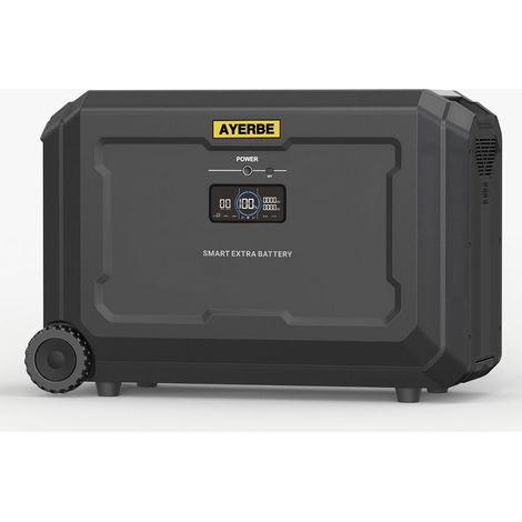 Batería Externa Ayerbe 5040 Wh LiFePO4 Compatible con Estación AY-5040, 5040 W Máx, Salida y Entrada DC 48 V, +3500 Ciclos, para Uso Profesional y Energía de Respaldo