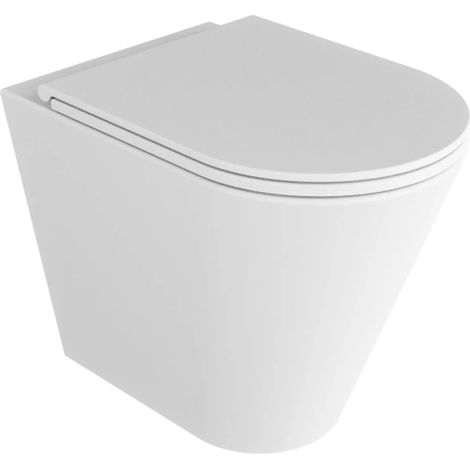 Azzurra - Vaso Filo Parete Porcellana Bianco Easy Clean - Serie: Forma